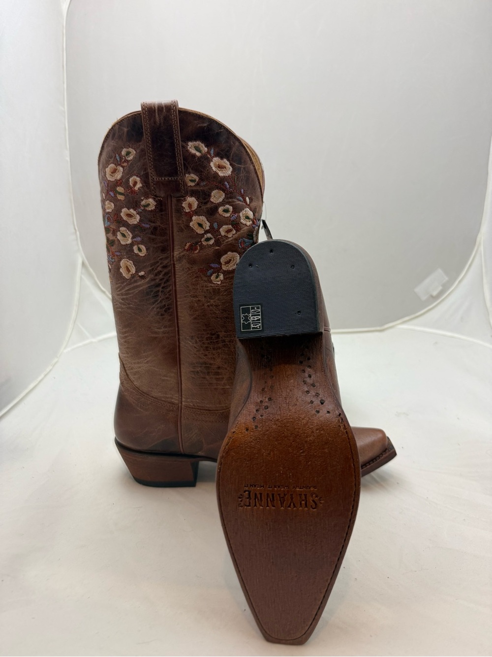 Shyanne Brown Floral Embroidered Women’s Western Boots - Picture 4 of 4